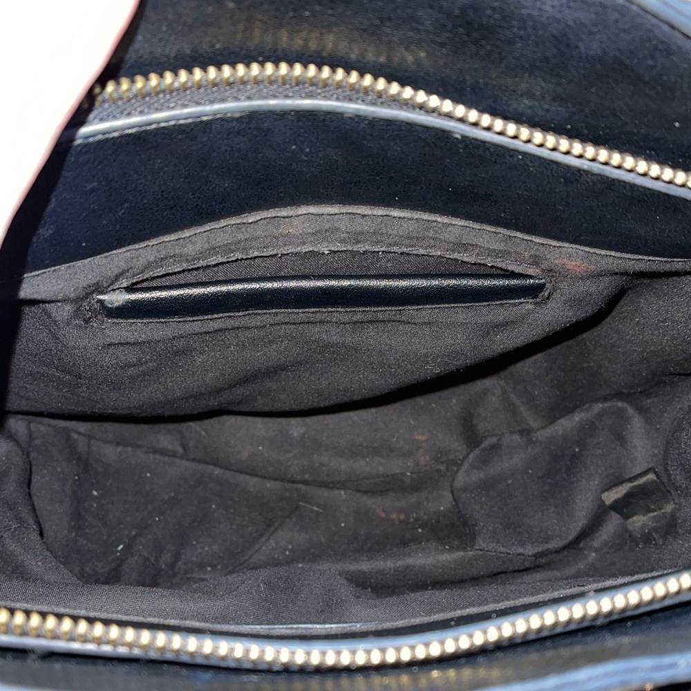 Kaari Blue Red and Black Snake-Print Mini Round Bag - Picture 3 of 8